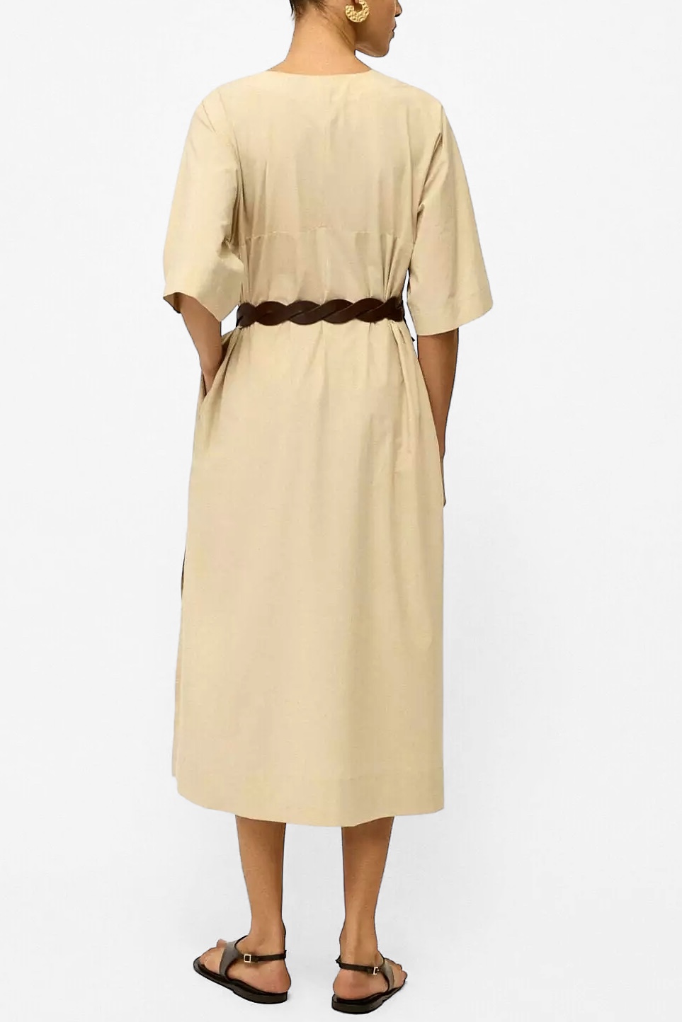 OttodÁme - V-Neck Poplin Dress Camomilla - 2