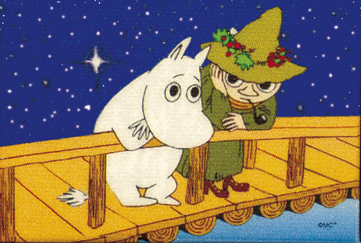 Moomin Glitter Magnet - Moomintroll & Snufkin