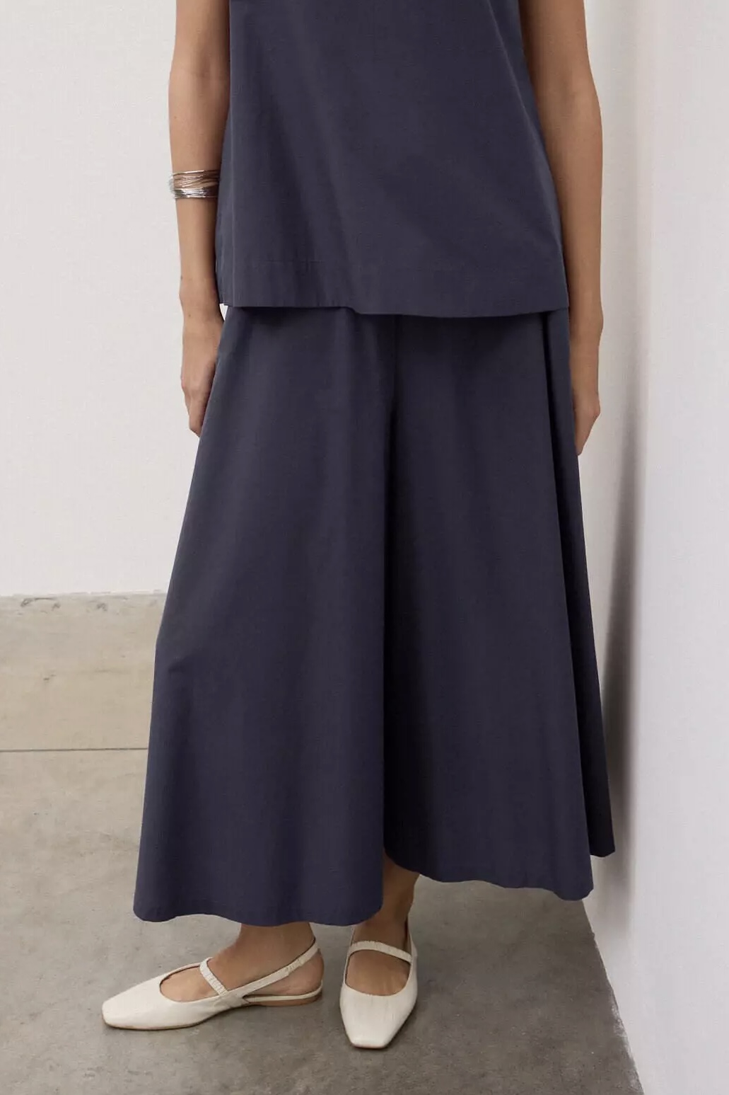OttodÁme - Wide Culotte Trousers Night