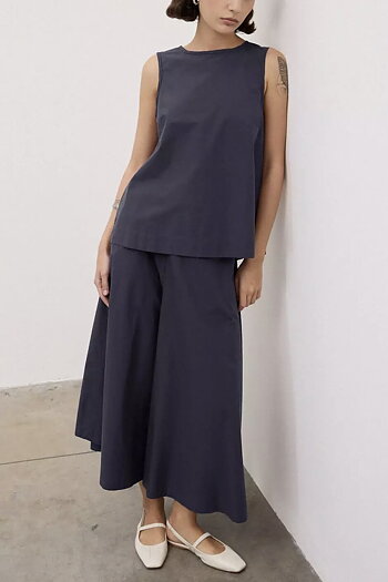 OttodÁme - Wide Culotte Trousers Night