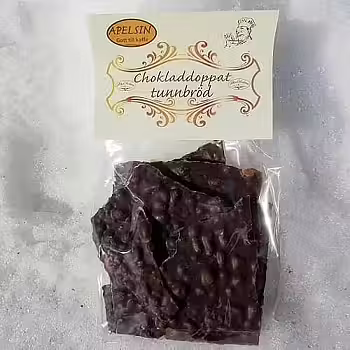 Chokladdoppat tunnbröd -apelsinchoklad