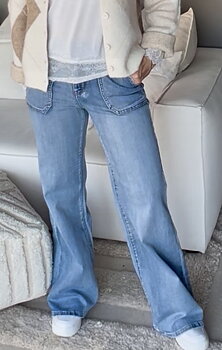 Toxik Stretchjeans Rak Ljus