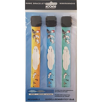Moomin ID / Name Bracelet 3-Pack (Reusable)