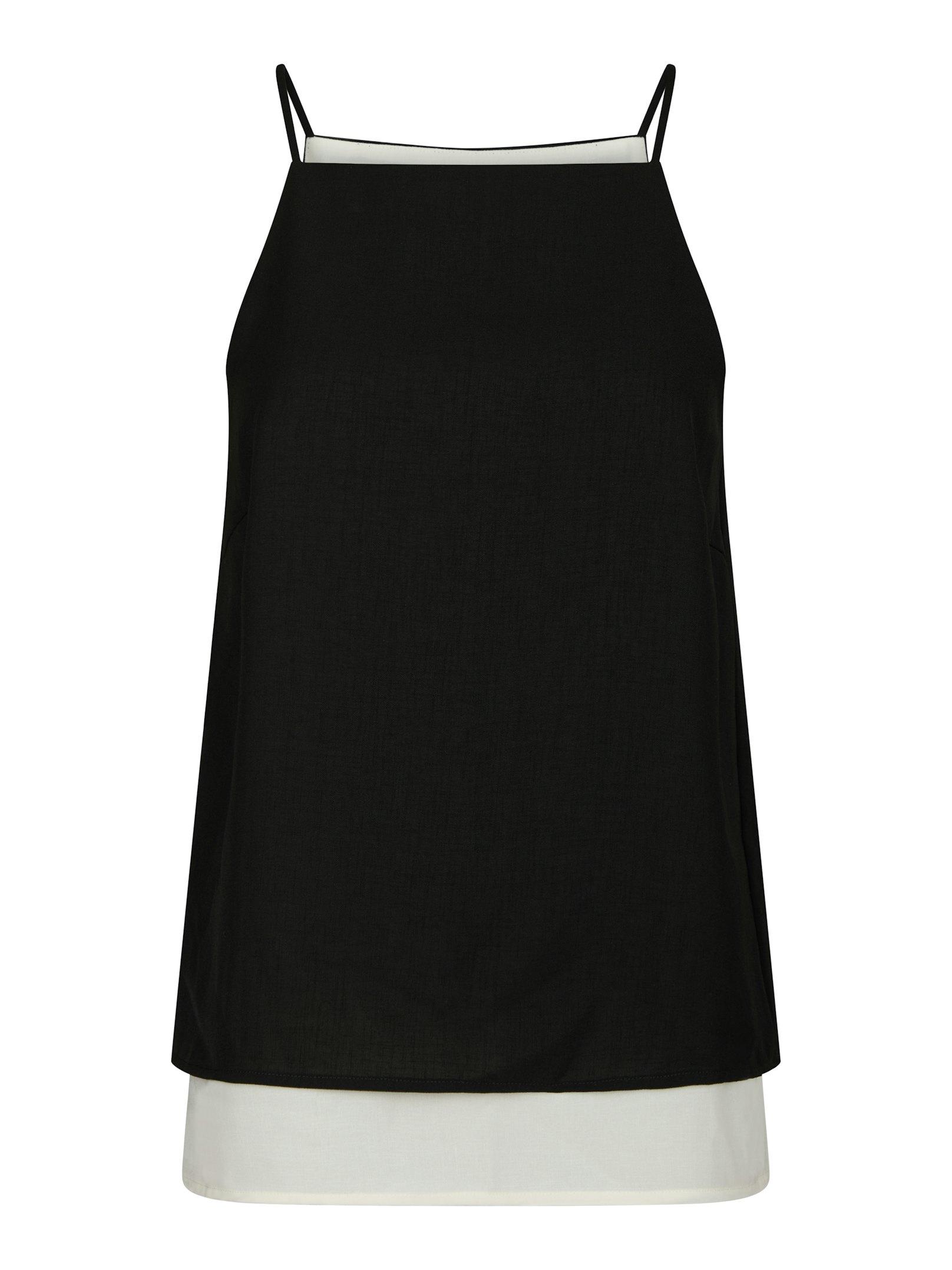 Toril Chiffon Top Black