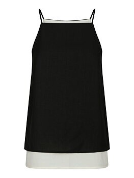 Toril Chiffon Top Black