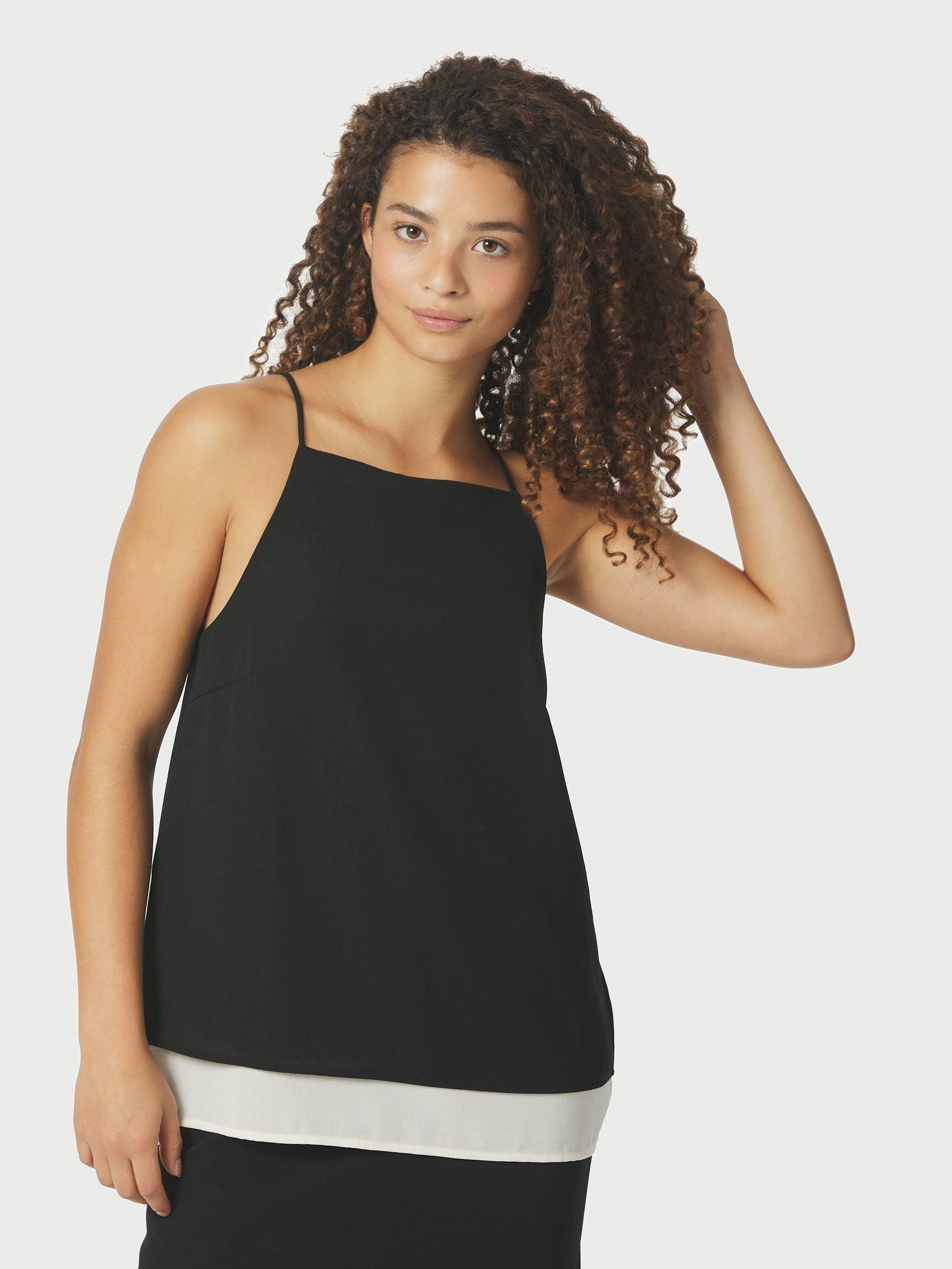Toril Chiffon Top Black - 3