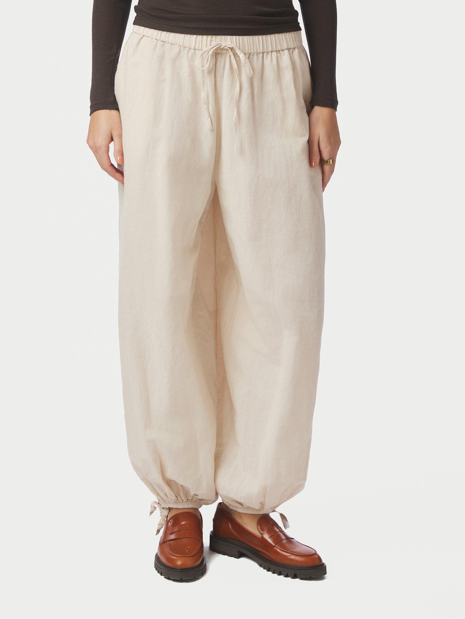Roxane Balloon Linen Pants Sand - 3