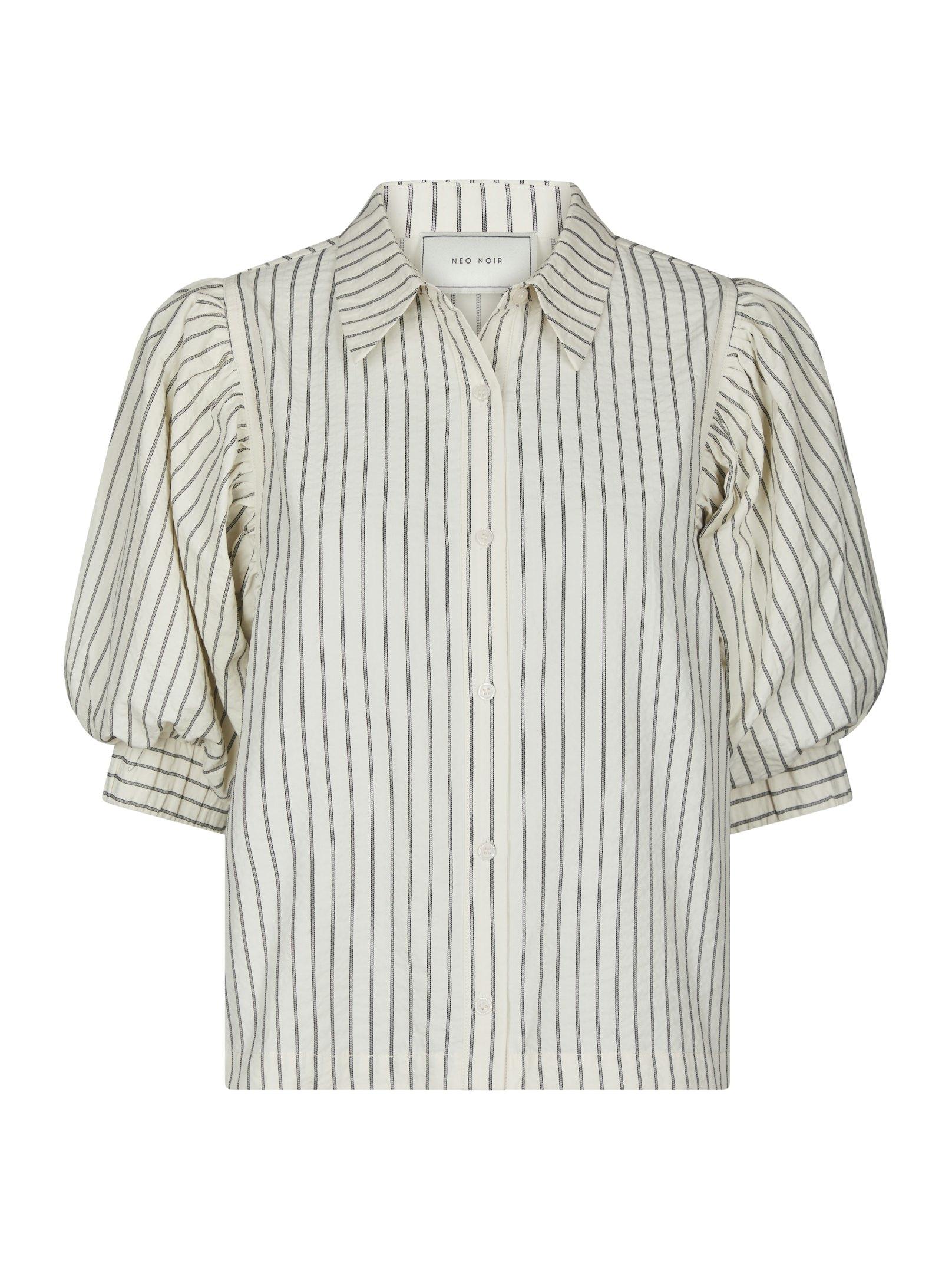 Etta Slim Stripe Shirt Off White