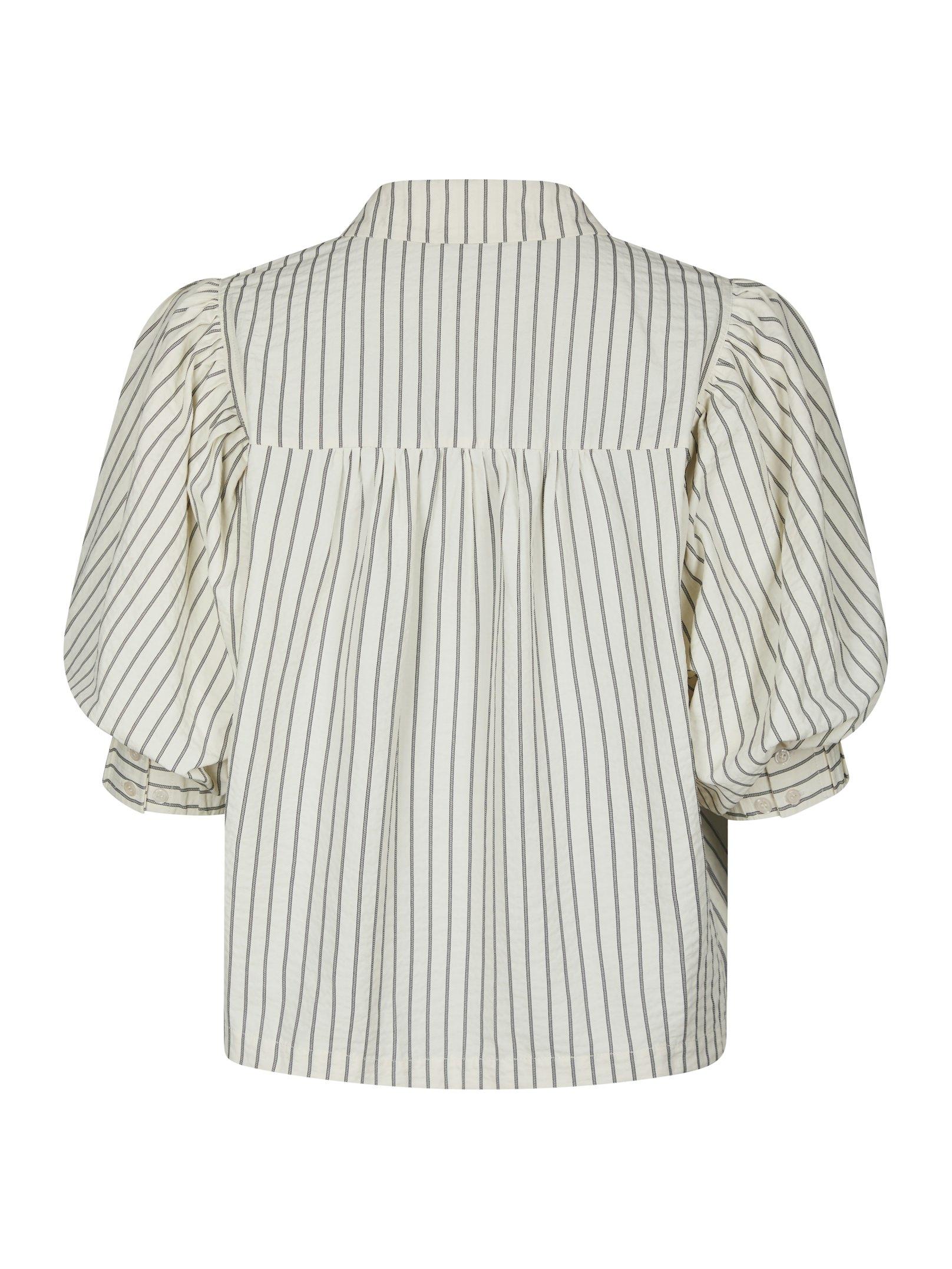 Etta Slim Stripe Shirt Off White - 2