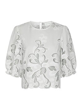 Fia Embroidery Blouse White