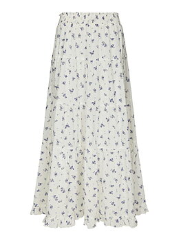 Asta Small Blossom Skirt White Blue
