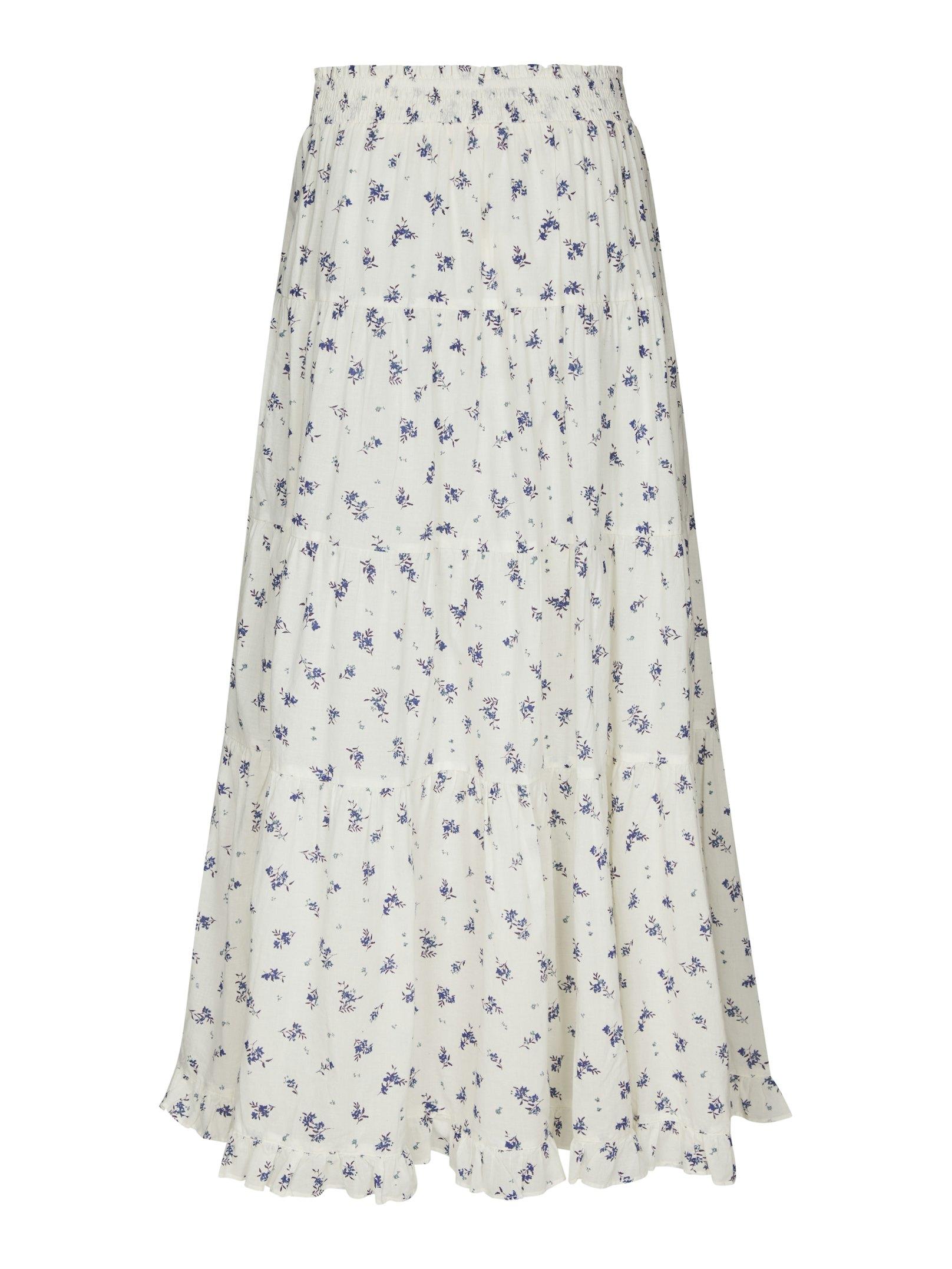 Asta Small Blossom Skirt White Blue - 2