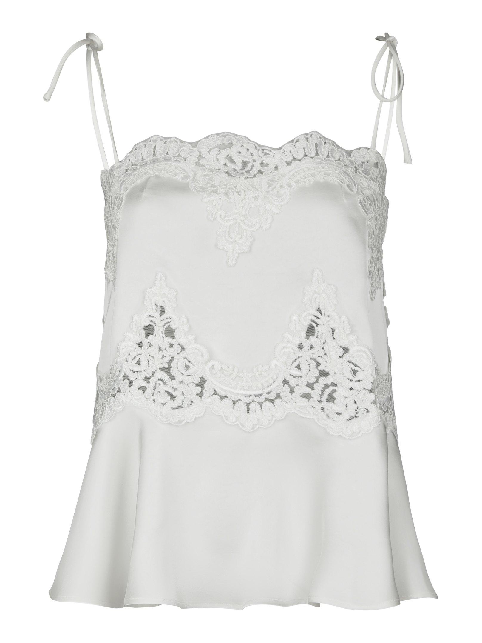 Kaela Heavy Sateen Lace Top Pearl