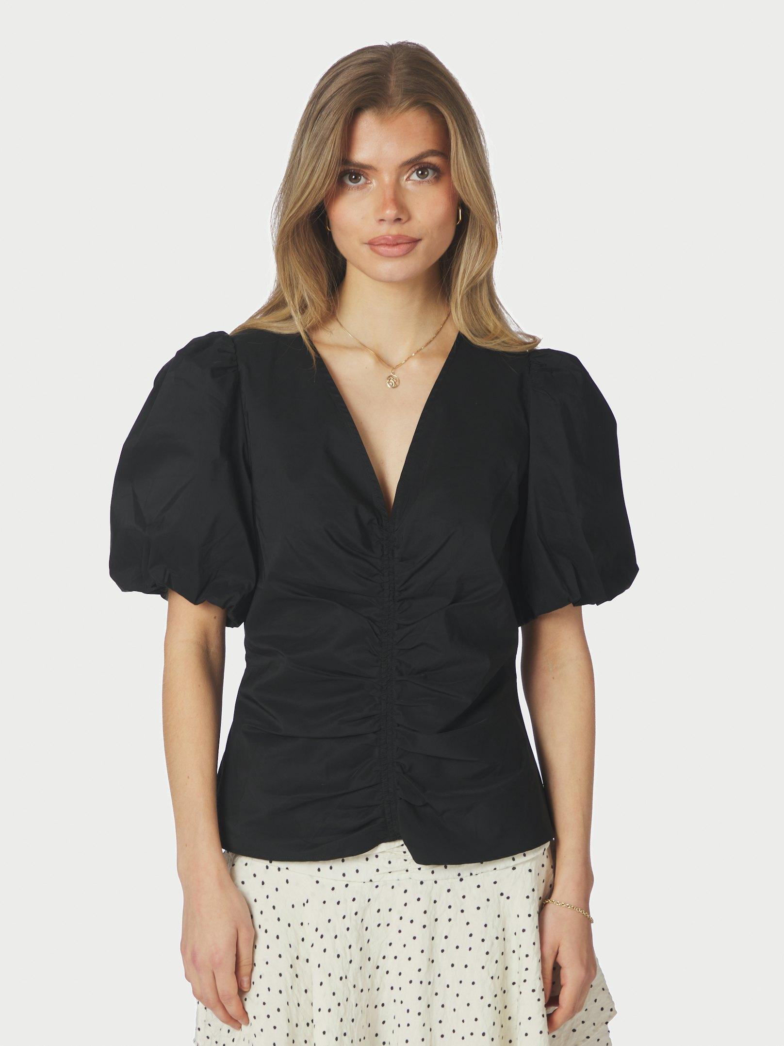 Zaria Poplin Blouse Black - 3