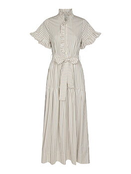 Nellie Wide Stripe Dress Ivory
