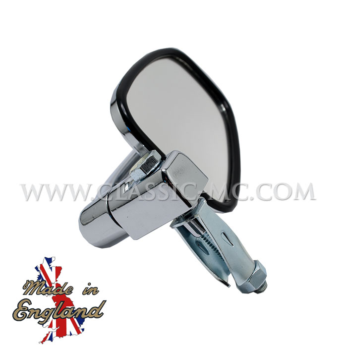 MIRROR, SQUARE BAR END CHROME