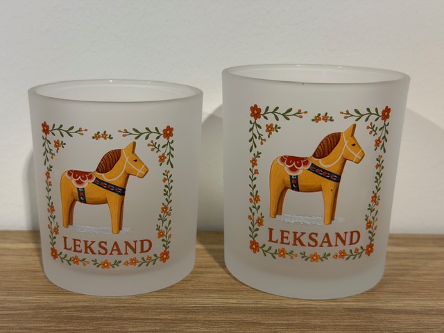 Ljuslykta i frostat glas - Leksand