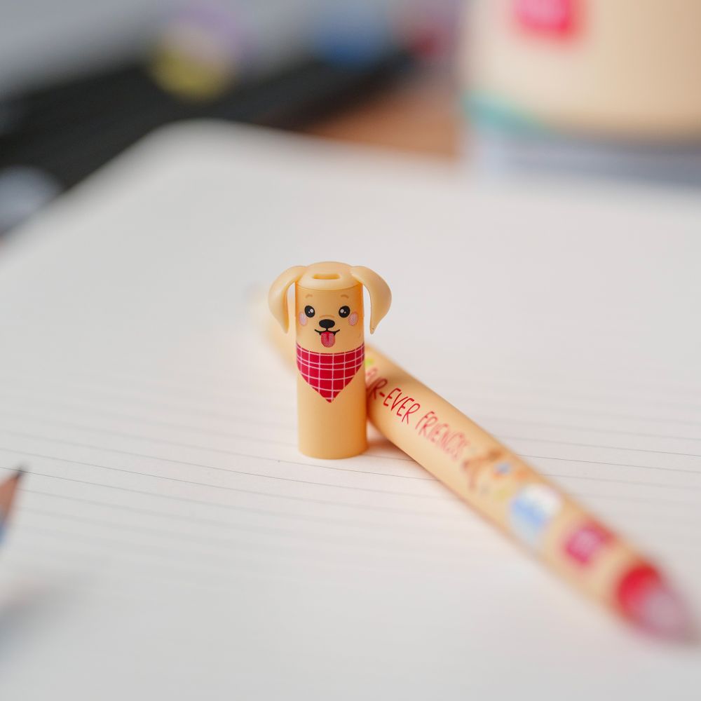 Erasable gel pen, 3-pack, Fur-ever Friends, Golden retriever/Bulldog/Pudel (hundar), Limited edition - 12