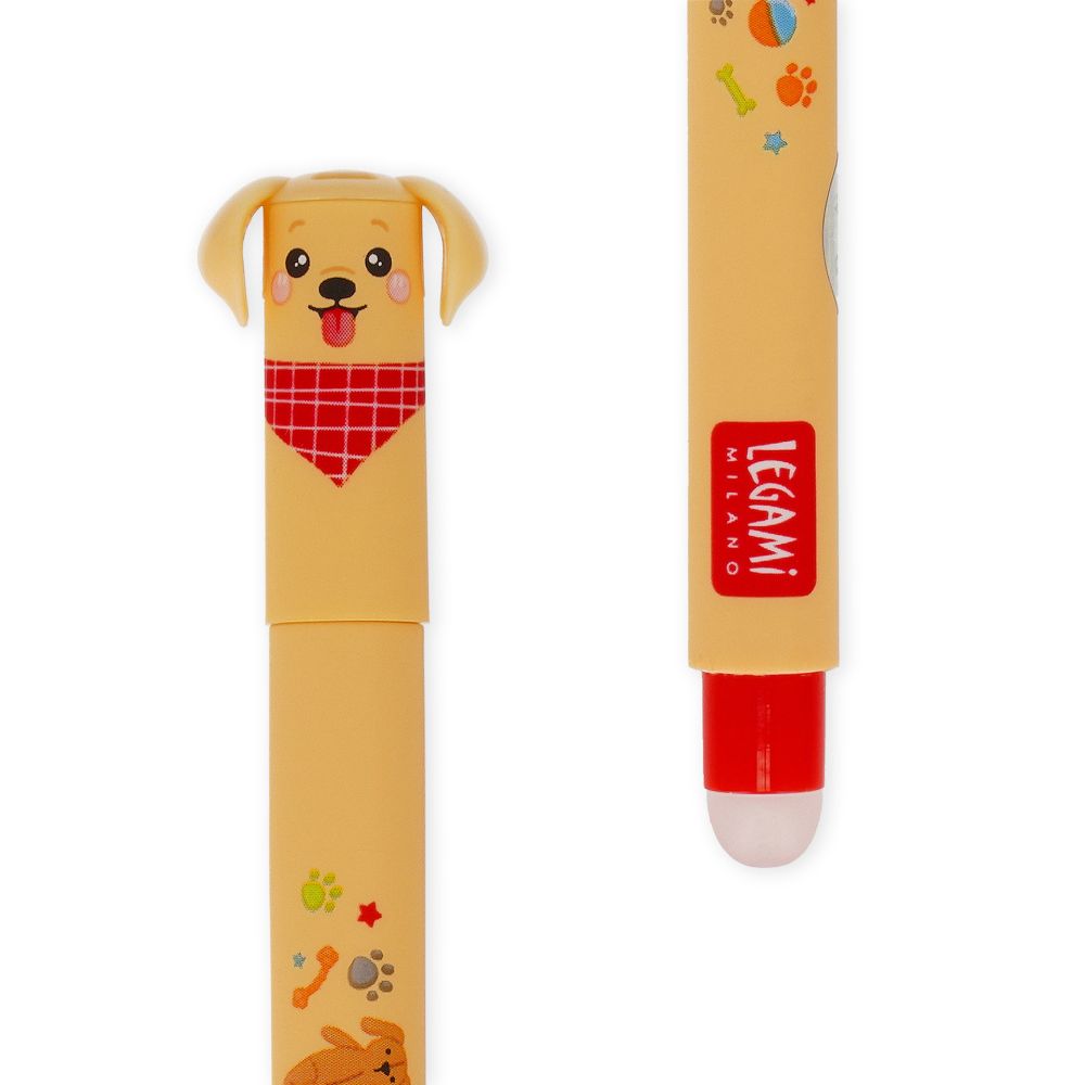 Erasable gel pen, 3-pack, Fur-ever Friends, Golden retriever/Bulldog/Pudel (hundar), Limited edition - 7