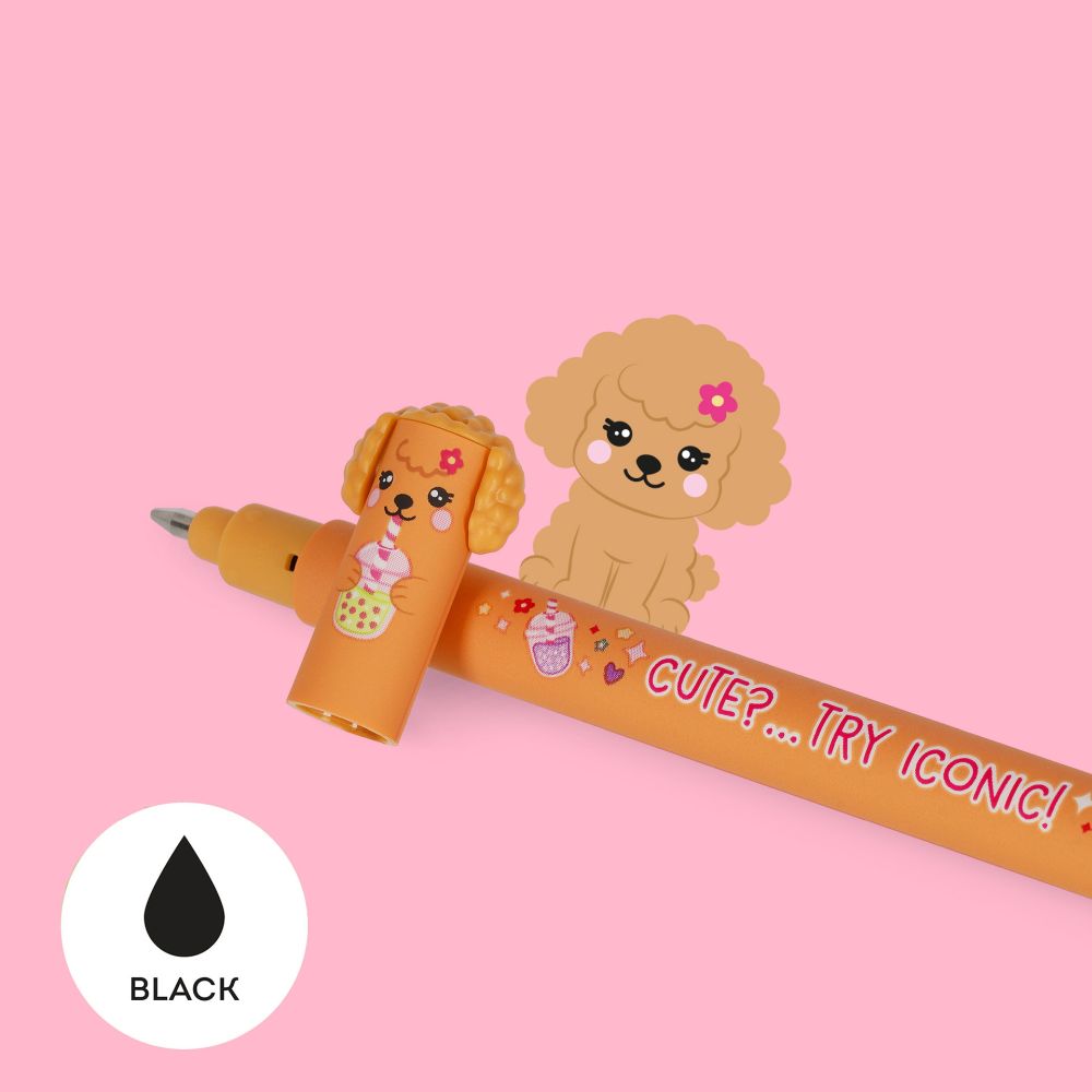 Erasable gel pen, 3-pack, Fur-ever Friends, Golden retriever/Bulldog/Pudel (hundar), Limited edition - 6