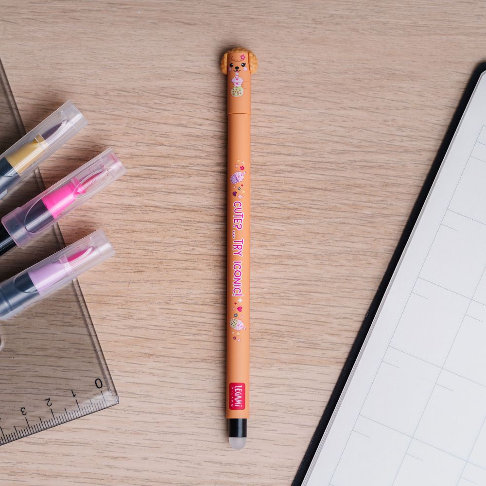 Erasable gel pen, 3-pack, Fur-ever Friends, Golden retriever/Bulldog/Pudel (hundar), Limited edition - 14