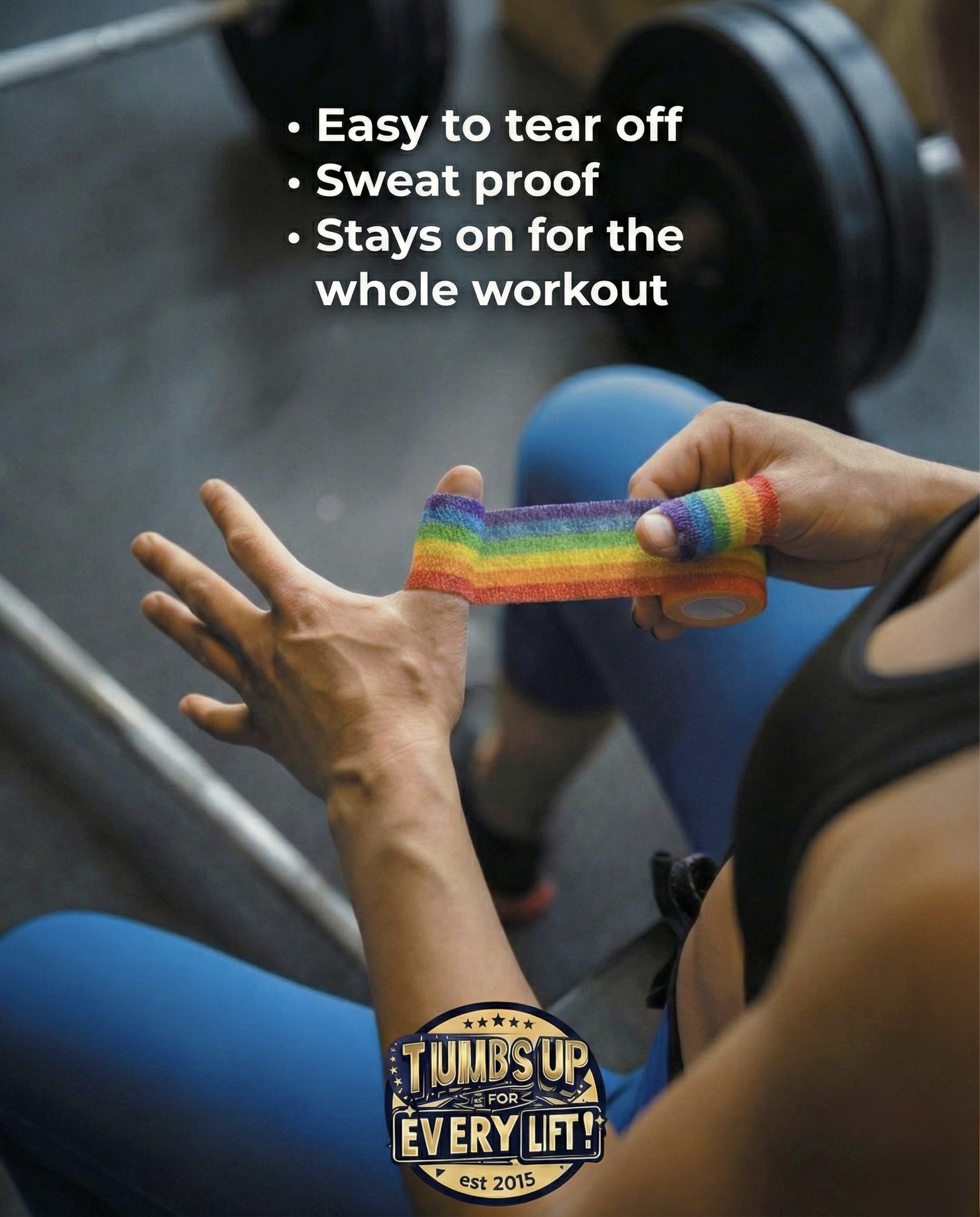 Thumbs Up Premium Hook Grip Tape - Rainbow 3-pack - 2