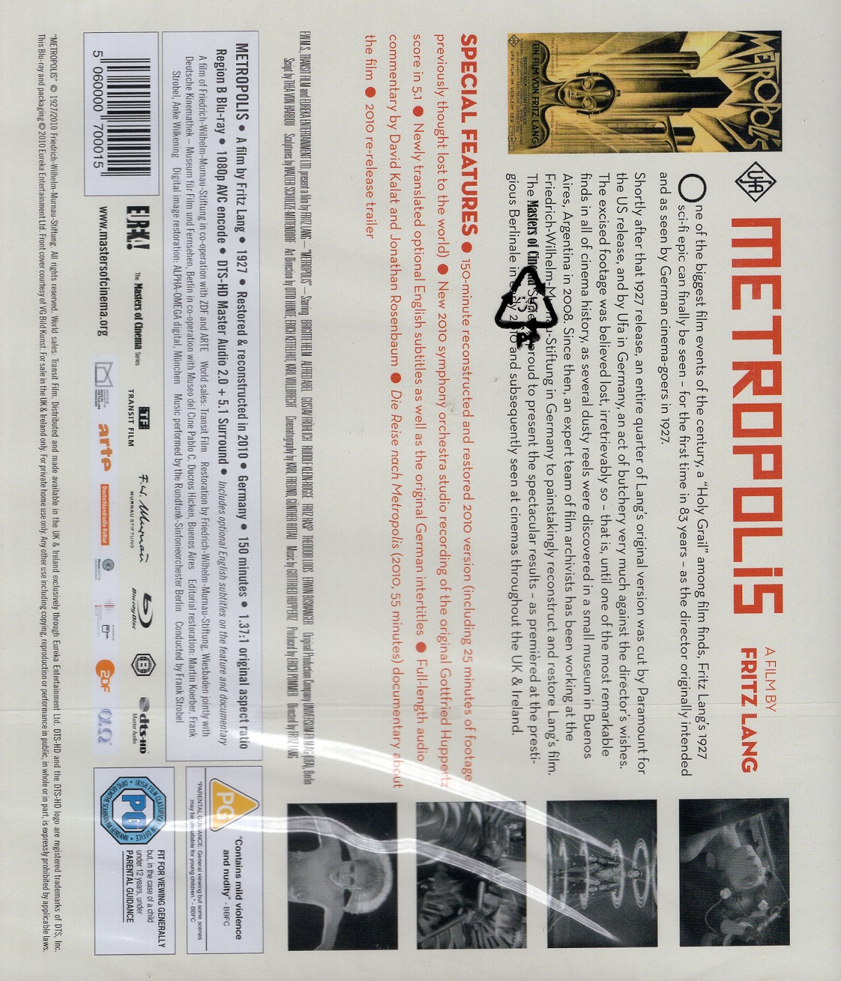 Metropolis (Reconstruced & Restored) (ej svensk text) (Blu-ray) - 2