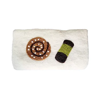 Purse in hand felted wool, Klippan - Swedish Fika