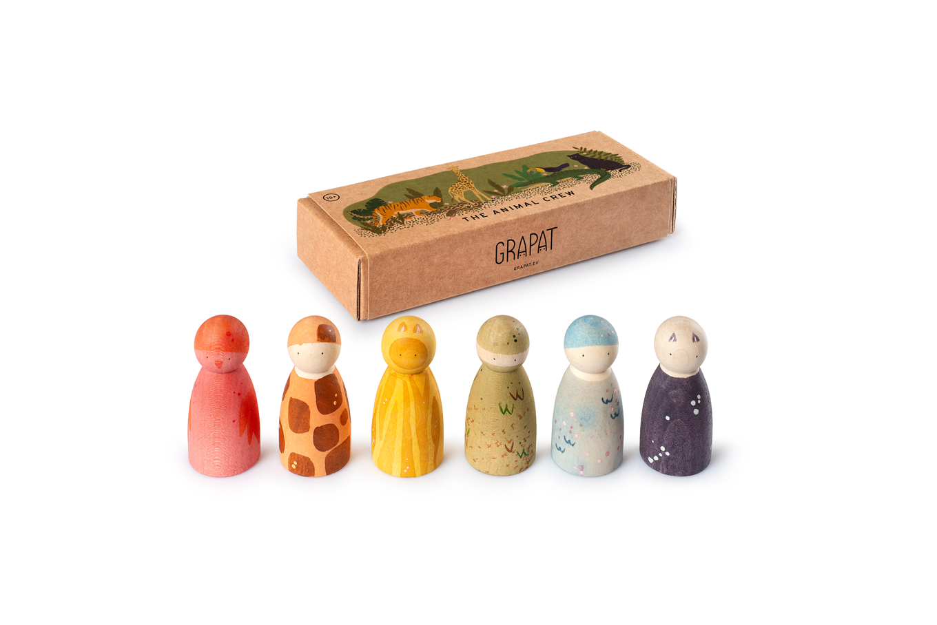 The Animal  Crew  Pedagogisk aktivitetsleksak Nins djur i trä från Grapat - 26-282