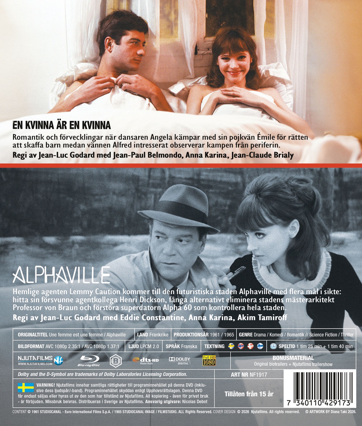 Alphaville / En Kvinna Är En Kvinna (Blu-ray) - 2