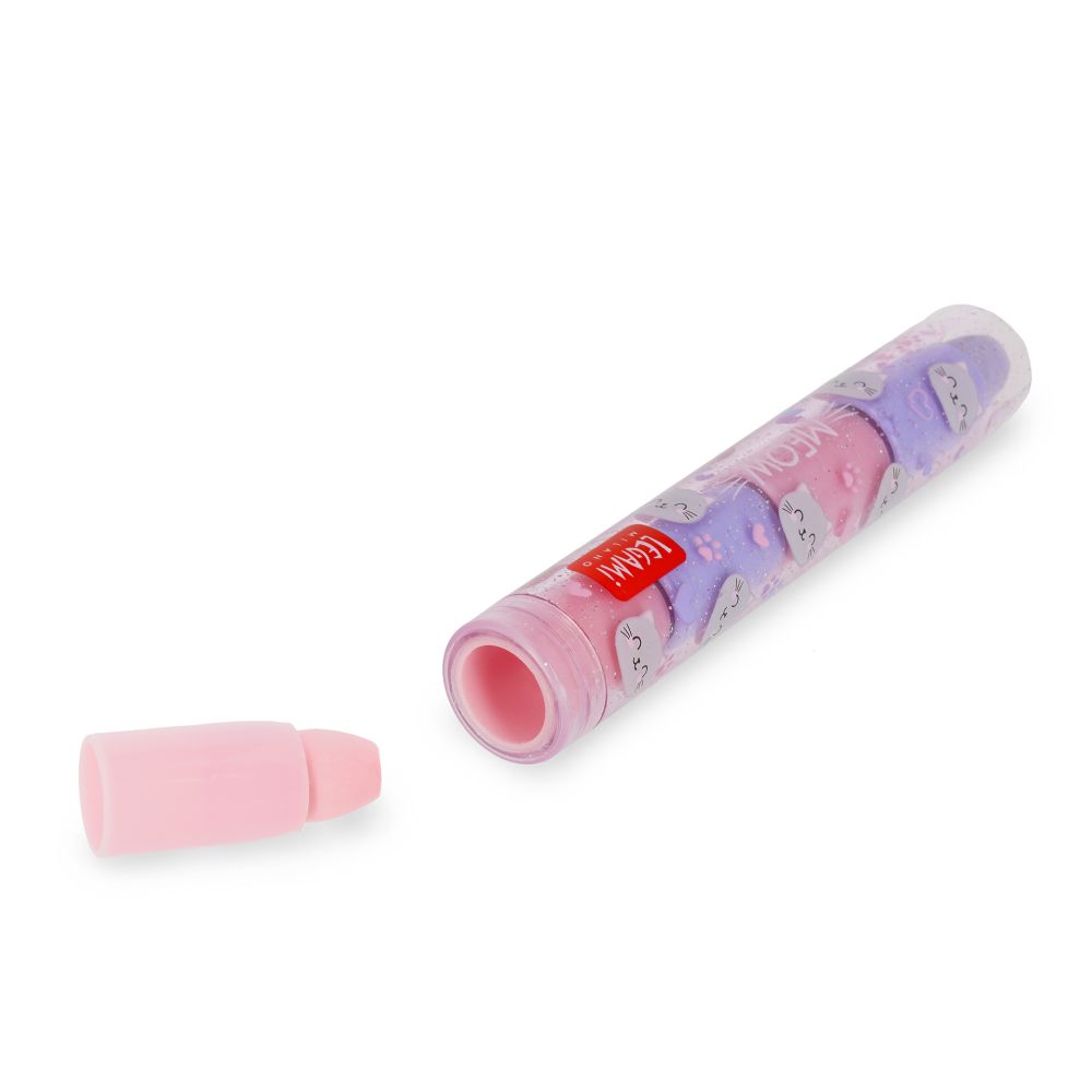 Meow, stackable eraser, 5 doftande suddgummin - 4
