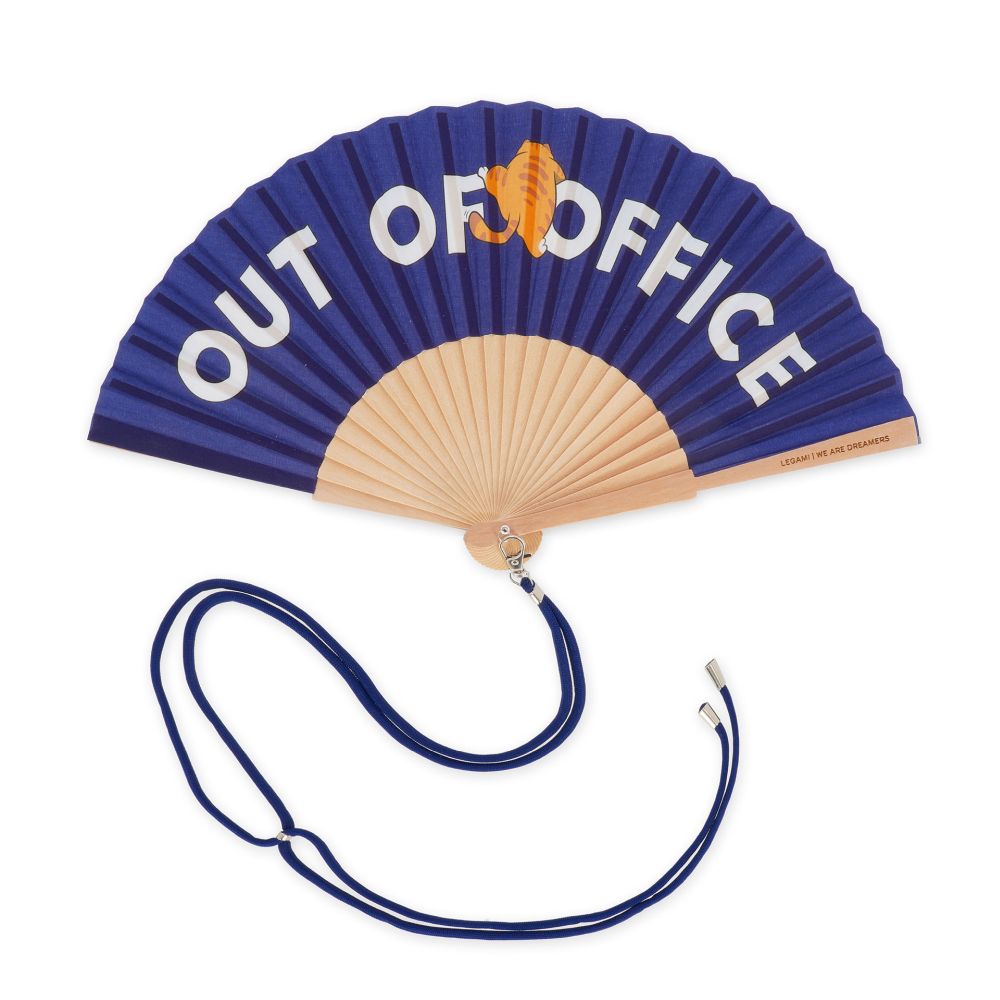 Solfjäder med snöre, Out of office