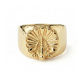 SIGRÉN Venus Shell ring guld 