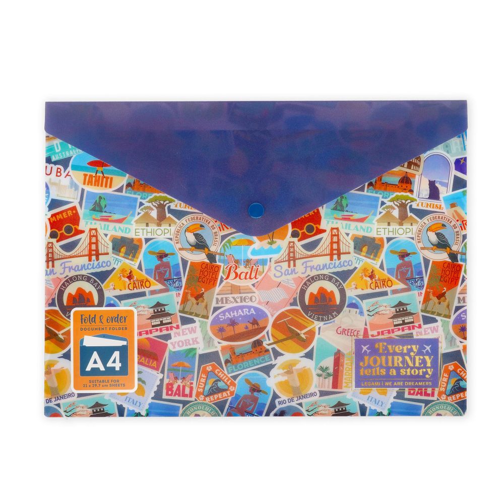Fold & Order, dokumentmap, Travel stickers