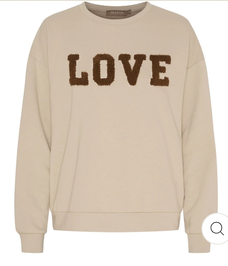 Marta- Sweatshirt LOVE beige