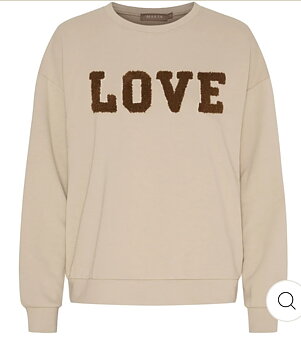 Marta- Sweatshirt LOVE beige