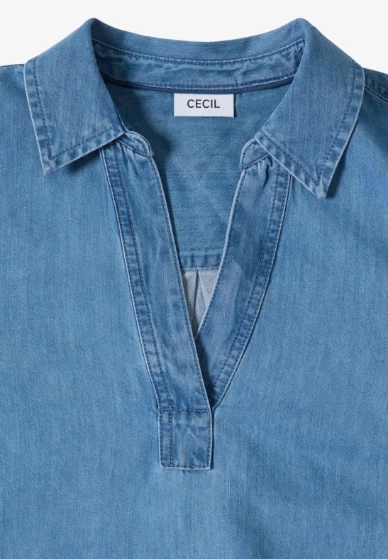 Soft Denim-Look Dress - Stl. S - Cecil - 7