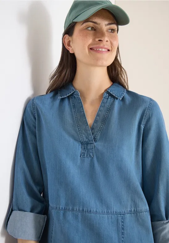Soft Denim-Look Dress - Stl. S - Cecil - 3