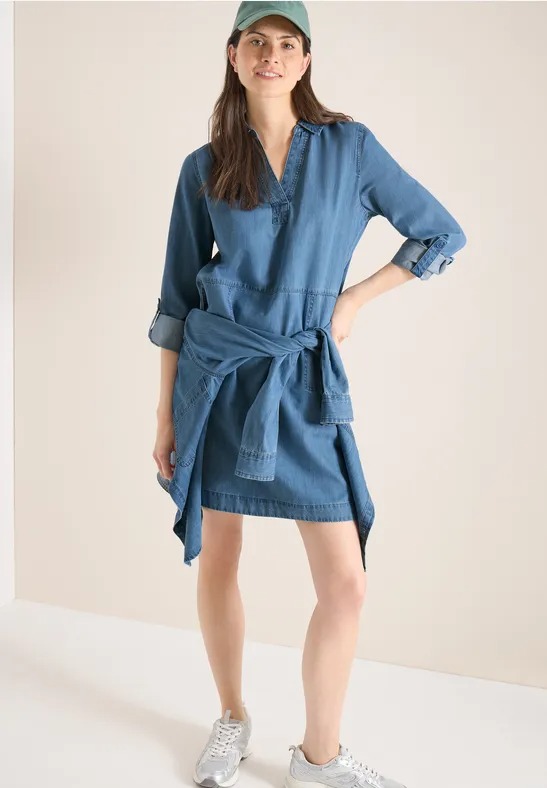 Soft Denim-Look Dress - Stl. S - Cecil