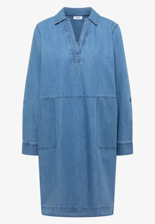 Soft Denim-Look Dress - Stl. S - Cecil - 6