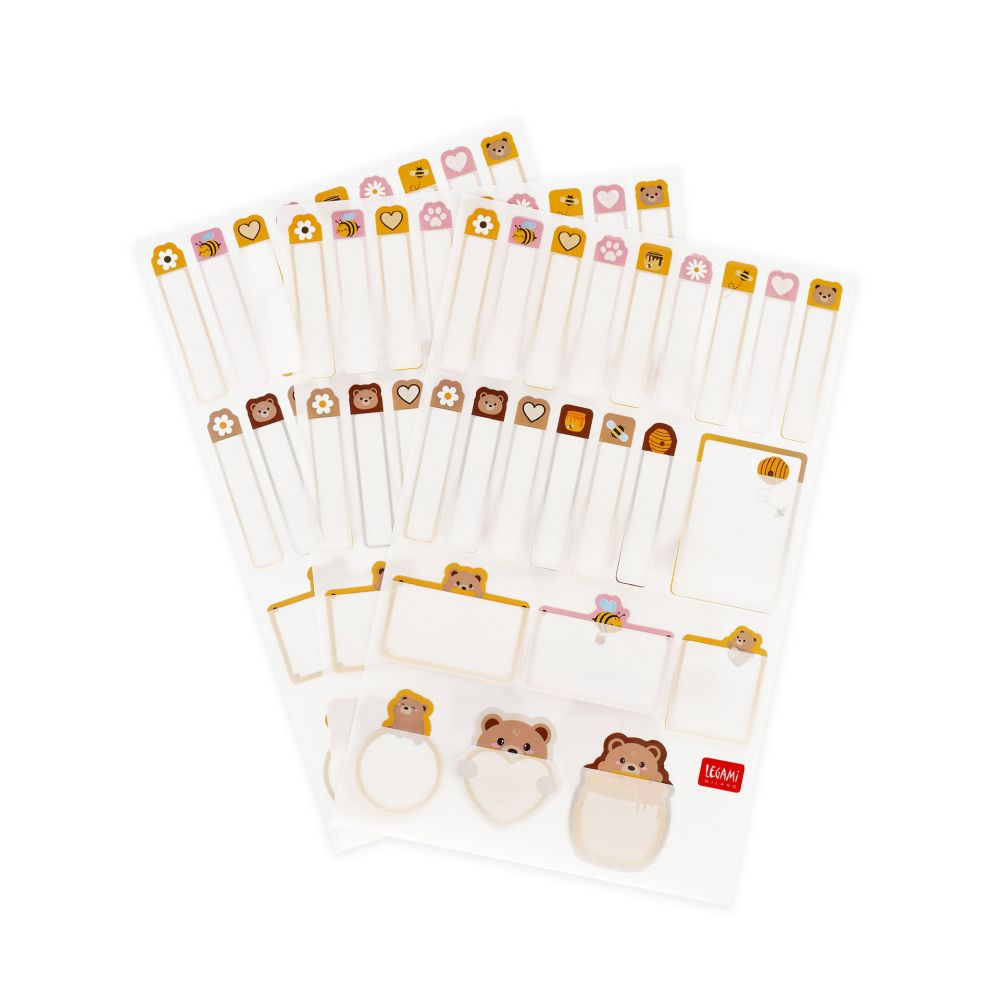 Set med 3 blad stickers, Teddy, My name is... - 2