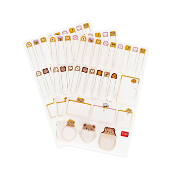 Sæt med 3 ark stickers, Teddy, My name is...