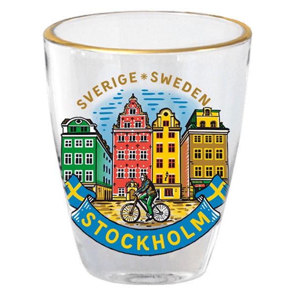 Shotglass Stockholm Old Town, colour
