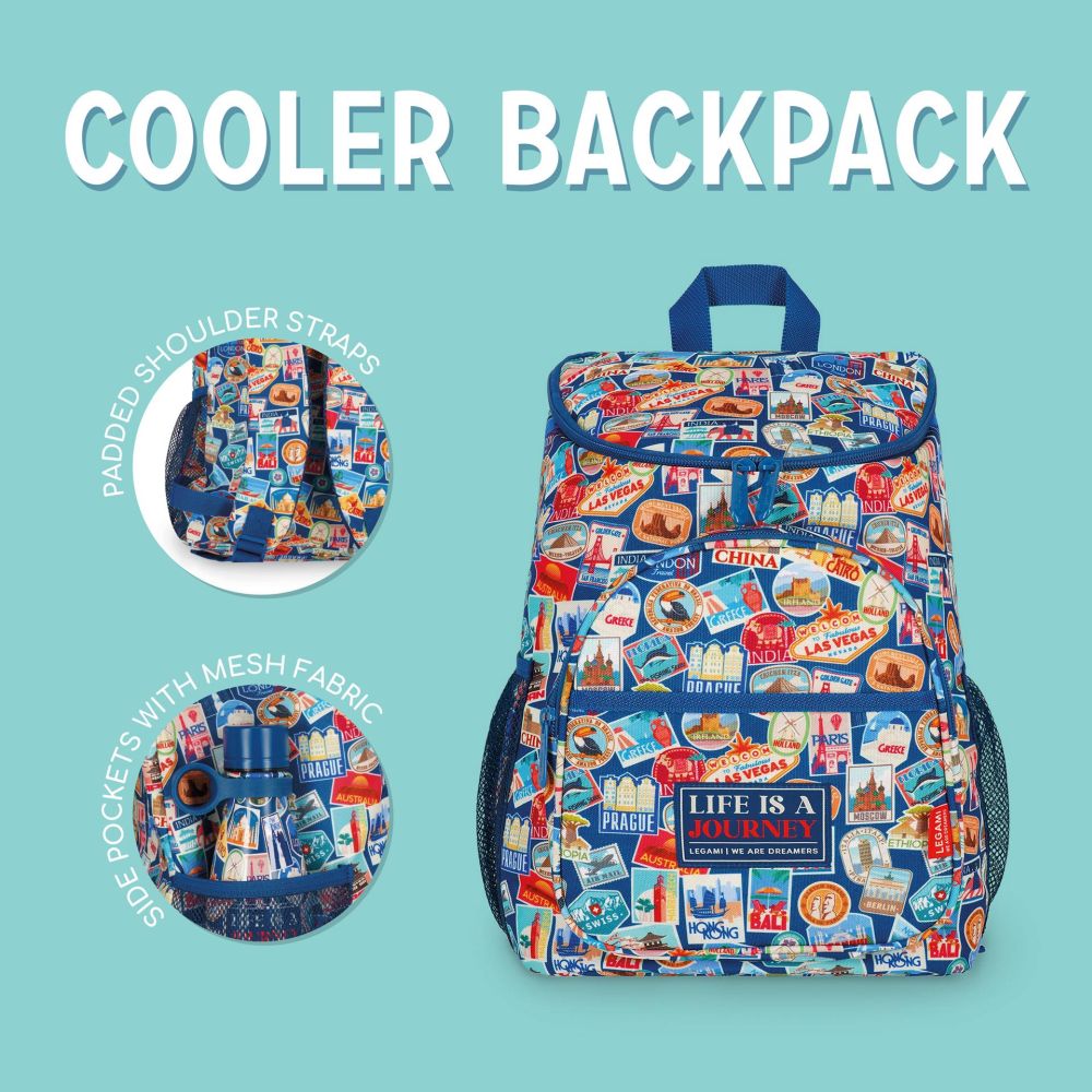 Cooler Backpack, Travel Stickers, 20 l, rygsæk - 7