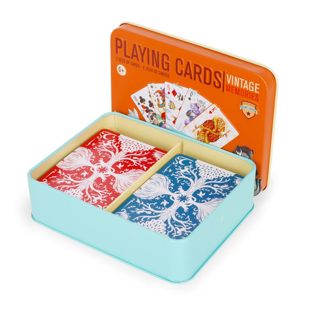 Playing cards - Metallask med två kortlekar - 4
