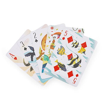 Playing cards - Metallask med två kortlekar