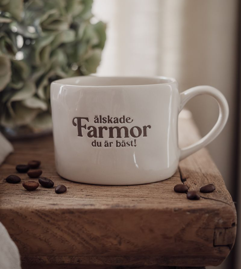 Mugg - Älskade Farmor du är bäst! - Majas Cottage