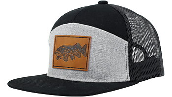 7-Panel Trucker Hat Leather Patch Pike