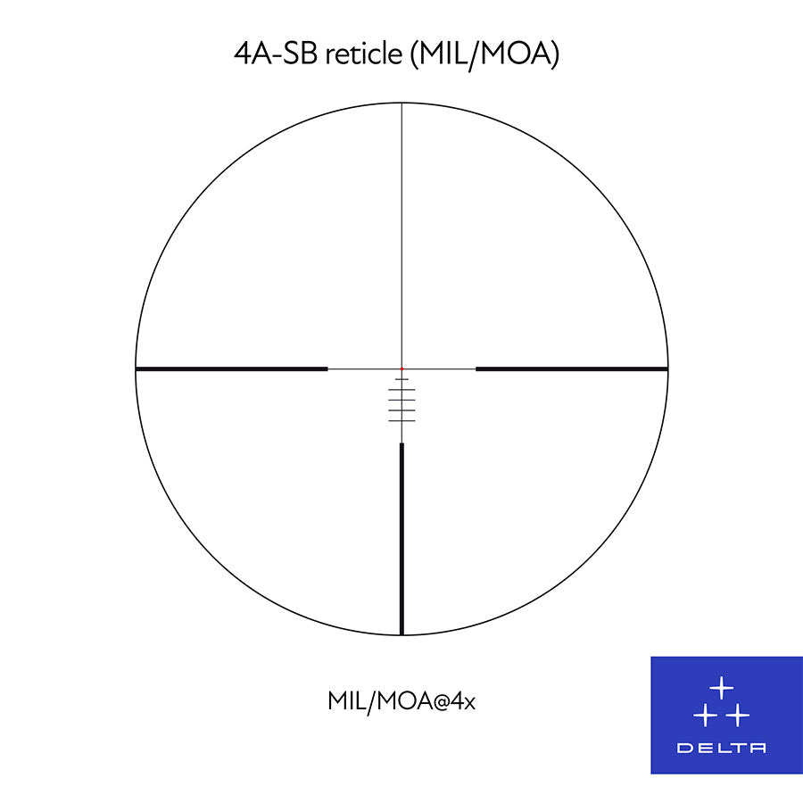 Delta Titanium HD 4-24x50 SFP 4A-SB MIL Belyst Utbytbara Rattar - 3
