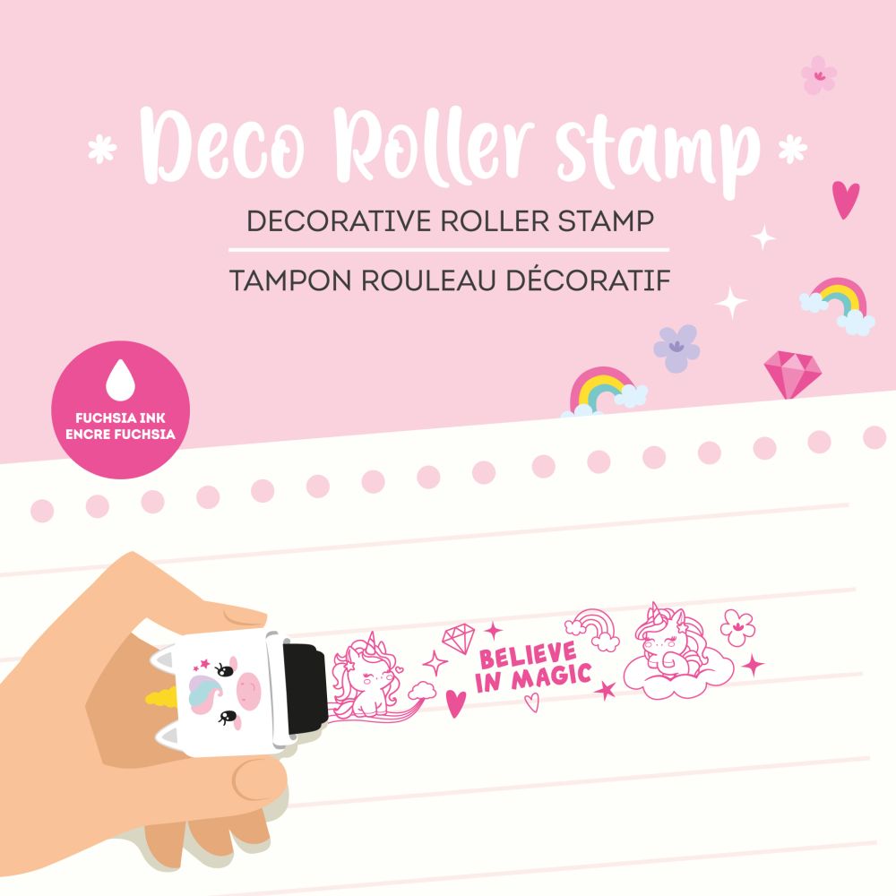 Deco roller stamp, roterande stämpel, Unicorn - 4